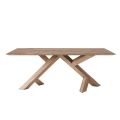 Living Table in Real Solid Knotted Walnut Made in Italy - Boromir