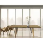 Living Table in Massellato Oak Available in Various Edges Made in Italy - Treebeard Viadurini
