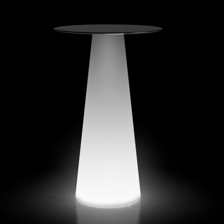 Outdoor High Light Table with LED in Hpl and Polyethylene Made in Italy - Forlina Viadurini