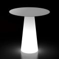 Outdoor Light Table with LED Light Base and Round Top Made in Italy - Forlina