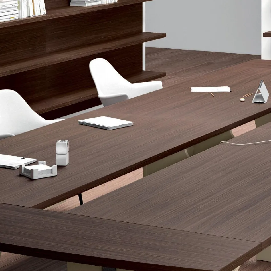 Meeting table in melamine by Andrea Stramigioli - Butterfly Viadurini