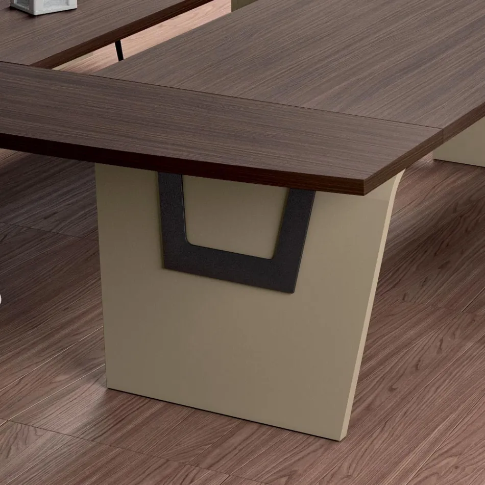 Meeting table in melamine by Andrea Stramigioli - Butterfly Viadurini