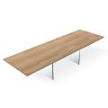 Extendable Modern Table up to 300 cm in Laminated and Glass Made in Italy – Strappo