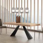 Modern Extendable Table Up to 260/280 cm in Wood and Metal - Teramo Viadurini