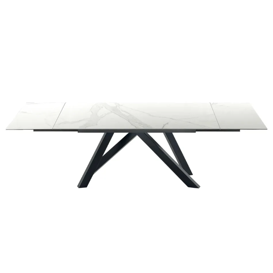 Modern Extendable Table up to 278 cm in Ceramic Made in Italy - Settimmio Viadurini