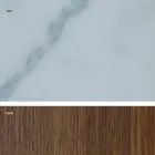 Modern table with marble effect stoneware top made in Italy, Adrano Viadurini