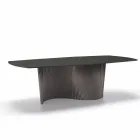 Modern table with marble effect stoneware top made in Italy, Adrano Viadurini