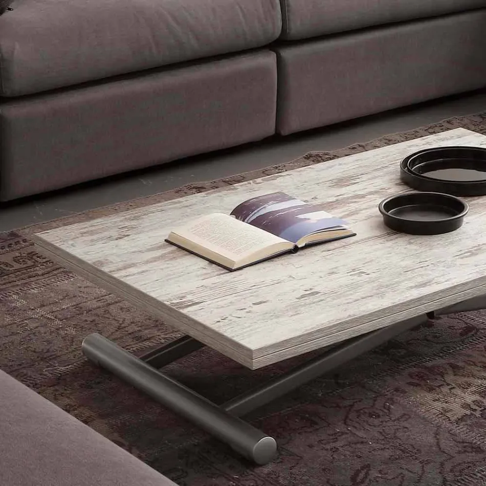 Extendable table or coffee table in Nuoro design melamine Viadurini