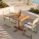 Outdoor Table with Central Foot of Various Sizes - Yggdrasil Viadurini
