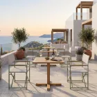 Outdoor Table with Central Foot of Various Sizes - Yggdrasil Viadurini