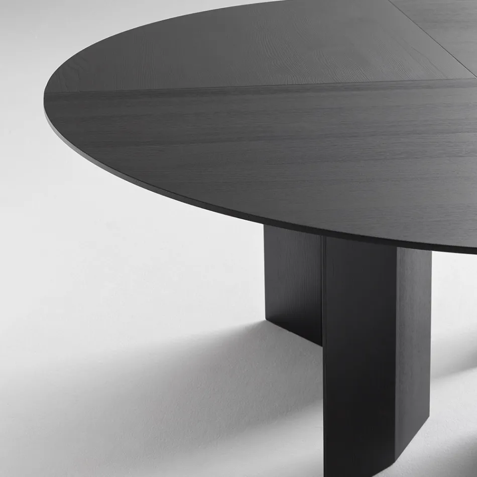 Oval Dining Table in Ash Veneered Plywood - Capricorn Viadurini