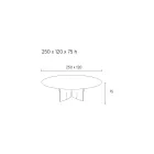 Oval Dining Table in Ash Veneered Plywood - Capricorn Viadurini