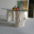 Made in Italy dining table with Vicenza natural stone base Erinni