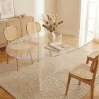 Oval Table in Transparent Plexiglass Made in Italy - Gabriela Viadurini
