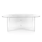 Oval Table in Transparent Plexiglass Made in Italy - Gabriela Viadurini