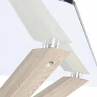 Homemotion Dining Room Table with Tempered Glass Top - Denda Viadurini