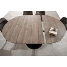 Dining Room Table with Extendable Round Top Up to 170 cm - Moreno Viadurini