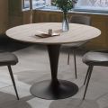 Dining Room Table with Extendable Round Top Up to 170 cm - Moreno