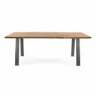 Design Dining Room Table in Wood and Steel Homemotion - Cannes Viadurini