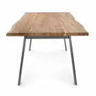 Design Dining Room Table in Wood and Steel Homemotion - Cannes Viadurini