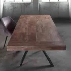 Dining Room Table in Melamine Wood Extendable Up to 280 cm - Lukas Viadurini