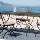 Galvanized Steel Outdoor Folding Table Made in Italy - Selvaggia Viadurini