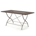Galvanized Steel Outdoor Folding Table Made in Italy - Selvaggia