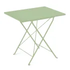 Folding Garden Table in Galvanized Steel Made in Italy - Akila Viadurini