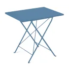 Folding Garden Table in Galvanized Steel Made in Italy - Akila Viadurini