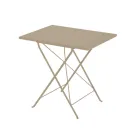 Folding Garden Table in Galvanized Steel Made in Italy - Akila Viadurini