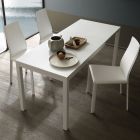 Extendable Dining Table 190 cm Metal and Wood Made in Italy - Euclidean Viadurini