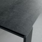 Dining Table Extendable to 2.8 m Metal and Matt Ceramic Top - Rashid Viadurini