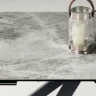 Dining Table Extendable to 240 cm Marble Effect and Metal Structure - Yvan Viadurini