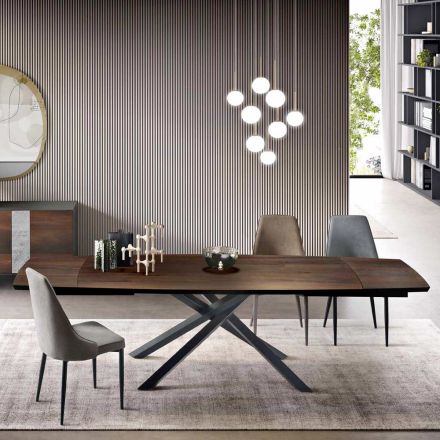 Extendable Dining Table up to 300 cm in Oak Made in Italy - Antonino Viadurini
