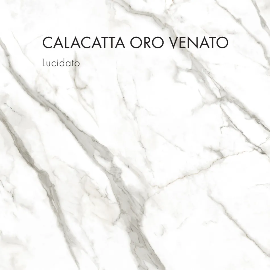 Dining Table with Round Top in Porcelain Stoneware Made in Italy - Emilio Viadurini