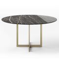Dining Table with Round Top in Porcelain Stoneware Made in Italy - Emilio
