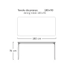 Garden Dining Table Top in Porcelain Stoneware Made in Italy - Tarik Viadurini