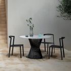 Outdoor Dining Table in Aluminum and Stoneware Top Made in Italy - Donovan Viadurini