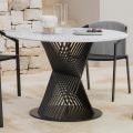Outdoor Dining Table in Aluminum and Stoneware Top Made in Italy - Donovan