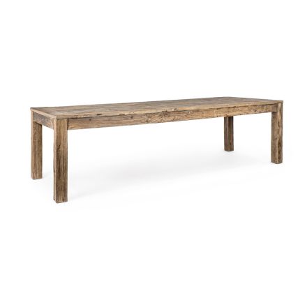 Dining Table in Recycled Elm Wood Classic Design Homemotion - Badia Viadurini