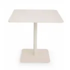 Square Table 80x80 cm Outdoor Made of Beige Aluminum - Alfresco Viadurini