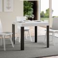 Square Table Extendable to 246 cm in Wood and Iron Made in Italy - Ocean