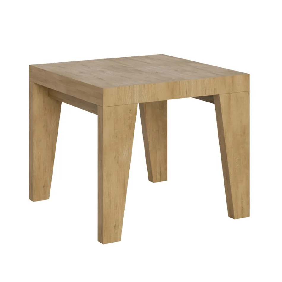 Square Table Extendable to 246 cm in Wood Made in Italy - Flower Viadurini