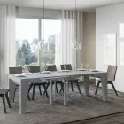 Square Table Extendable to 246 cm in Wood Made in Italy - Flower Viadurini
