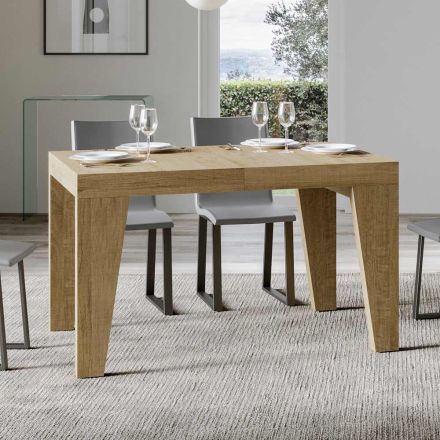 Square Table Extendable to 440 cm in Wood Made in Italy - Flower Viadurini
