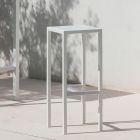 Square Outdoor Table in Galvanized Iron in Different Colors Made in Italy - Woody Viadurini