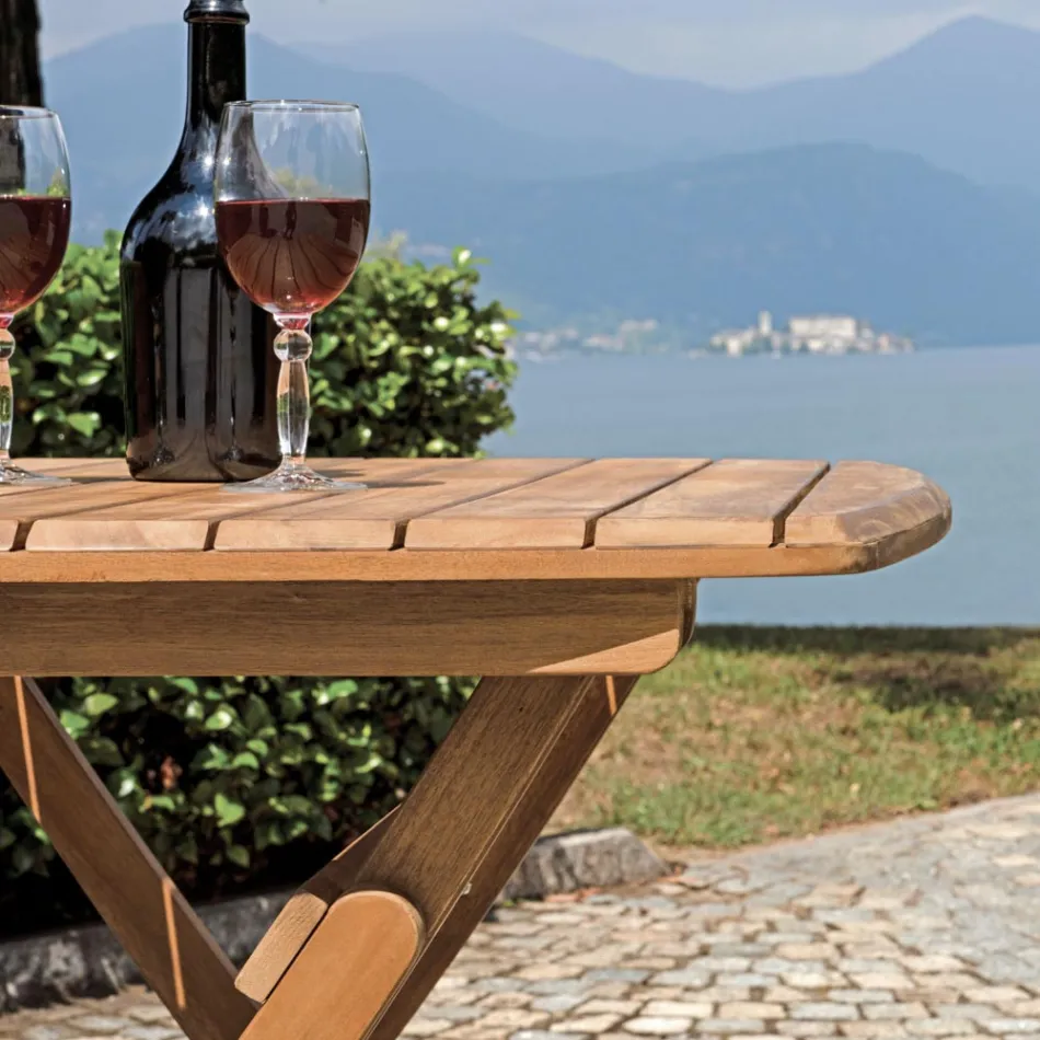Square Outdoor Table Made of Acacia Wood - Sunset Viadurini