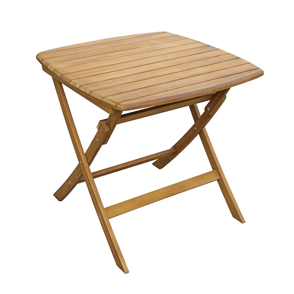 Square Outdoor Table Made of Acacia Wood - Sunset Viadurini