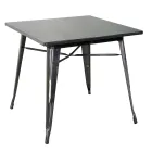 Indoor and Outdoor Square Table Made of Iron - Stationery Viadurini