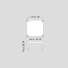 Fixed table design square MDF and Luigi chromed steel Viadurini